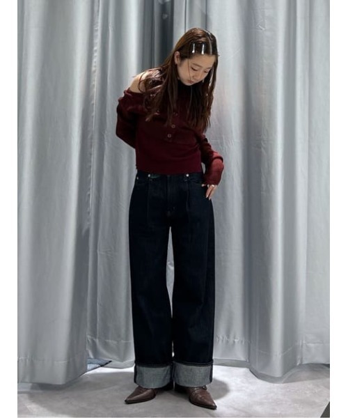 LAGUA GEM(ラグアジェム)の「2PIECE OFF SHOULDER ニット(ニット/セーター・レディース・レッド/ネイビー/杢グレー・FREE)」の16枚目の写真