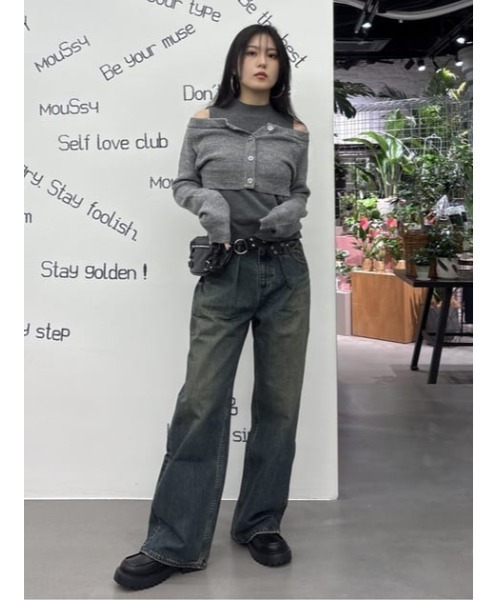 LAGUA GEM(ラグアジェム)の「2PIECE OFF SHOULDER ニット(ニット/セーター・レディース・レッド/ネイビー/杢グレー・FREE)」の4枚目の写真