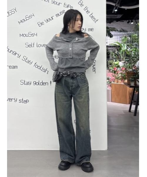 LAGUA GEM(ラグアジェム)の「2PIECE OFF SHOULDER ニット(ニット/セーター・レディース・レッド/ネイビー/杢グレー・FREE)」の5枚目の写真