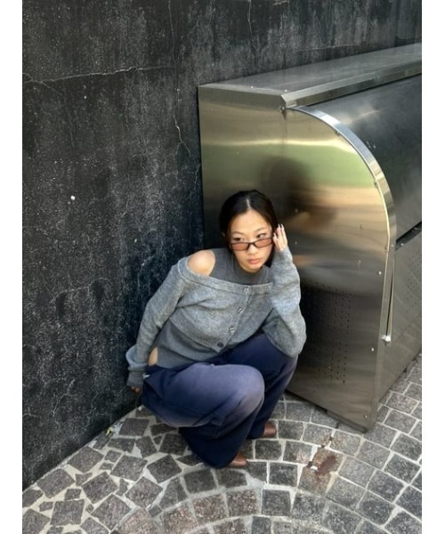 LAGUA GEM(ラグアジェム)の「2PIECE OFF SHOULDER ニット(ニット/セーター・レディース・レッド/ネイビー/杢グレー・FREE)」の9枚目の写真