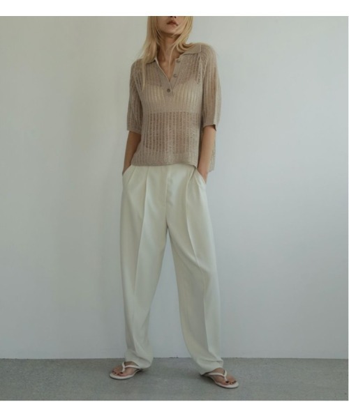 anuke Mesh Polo Knit（ニット/セーター）｜anuke（アンヌーク