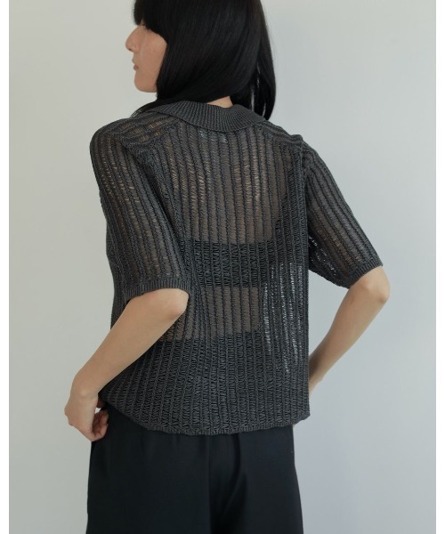 お値下げ！anuke Mesh Polo Knit anuke Mesh Polo Knit（ニット/セーター）｜anuke（アンヌーク）の