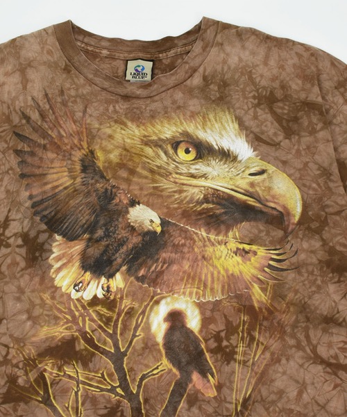 LABORATORY R(ラボラトリーアール)の「【USED】Y2K LIQUID BLUE “eagle” アニマル Tシャツ USA製(Tシャツ/カットソー・メンズ・ブラウン・XX-LARGE)」の2枚目の写真