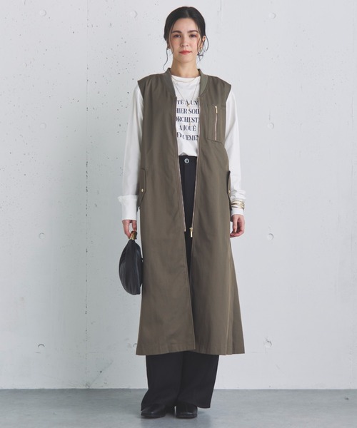 Doux archives（ドゥアルシーヴ）の「ロングMA-1ジレ（その他アウター・レディース・モカ/ブラック・FREE）」の22枚目の写真