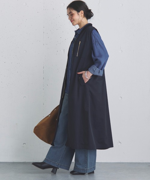 Doux archives（ドゥアルシーヴ）の「ロングMA-1ジレ（その他アウター・レディース・モカ/ブラック・FREE）」の13枚目の写真