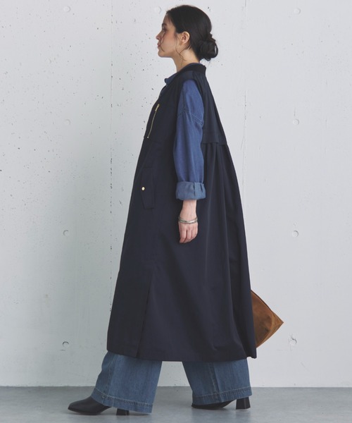 Doux archives（ドゥアルシーヴ）の「ロングMA-1ジレ（その他アウター・レディース・モカ/ブラック・FREE）」の11枚目の写真