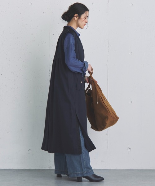 Doux archives（ドゥアルシーヴ）の「ロングMA-1ジレ（その他アウター・レディース・モカ/ブラック・FREE）」の9枚目の写真