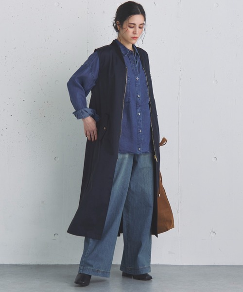 Doux archives（ドゥアルシーヴ）の「ロングMA-1ジレ（その他アウター・レディース・モカ/ブラック・FREE）」の8枚目の写真