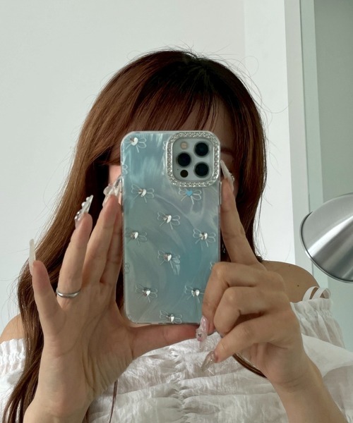 WEGO(ウィゴー)の「WEGO/ビジューリボンiphoneケース(サックス)(スマホケース/カバー・レディース・その他2/その他3・FREE)」の5枚目の写真