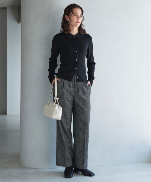 セール】［size SHORTあり］メランジツイル パンツ -ウォッシャブル