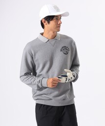 ビームスゴルフ　襟付き　トレーナー　裏起毛　シャツ　グレー 82020136444_C_3.jpg