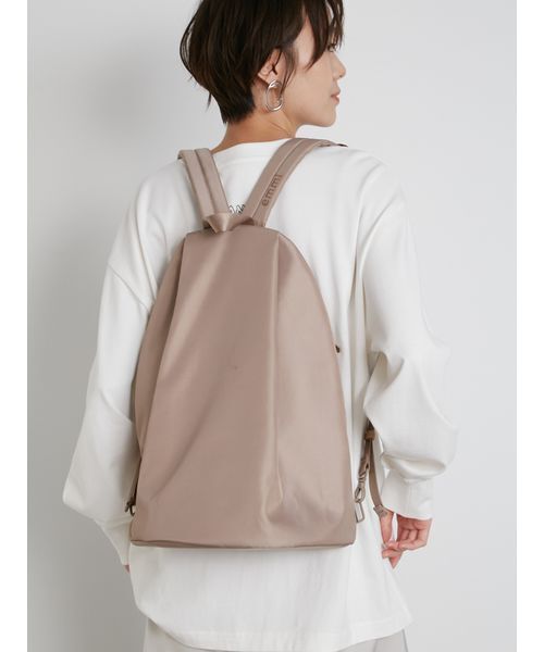 emmi(エミ)の「eco 撥水2wayボディバックパック(バックパック/リュック・レディース・ブラック/モカ・F)」の12枚目の写真