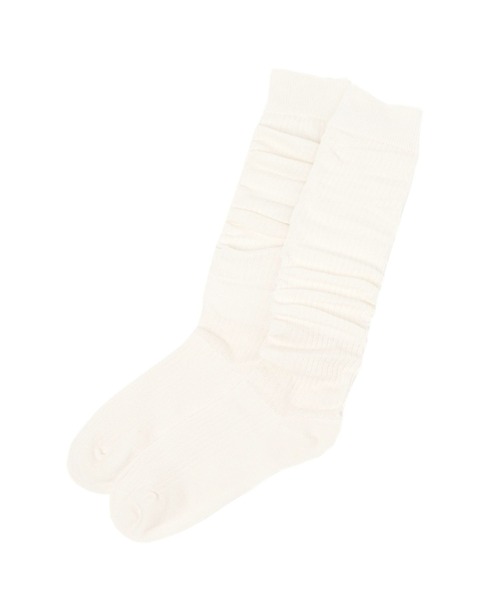 GLOBAL WORK（グローバルワーク）の「シアーロングソックス/498370（ソックス/靴下・レディース・オフホワイト/ブラック/ライトグレー・FREE）」の2枚目の写真