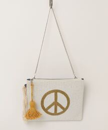 【Swaraj/スワラージ】ビーズ2WAYクラッチ（手刺繍ビーズ）