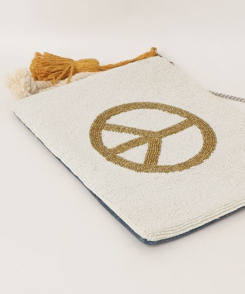MAISON mou(メゾンムー)の「【Swaraj/スワラージ】ビーズ2WAYクラッチ(手刺繍ビーズ)(クラッチバッグ・レディース・ゴールド/ネイビー・FREE)」の4枚目の写真