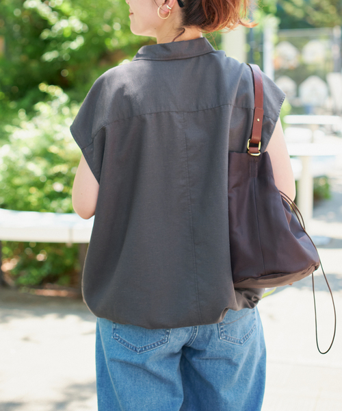 【Spick and Span】ソフトブロードフレンチヘムギャザーシャツ ソフトブロードフレンチヘムギャザーシャツ（シャツ／ブラウス