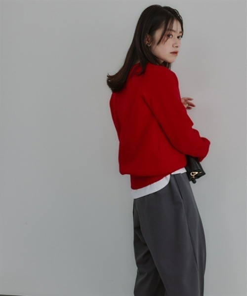 Petitjo（プッチージョ）の「小さいサイズ　スウェットライクラグランニット　低身長さん・小柄女性（ニット/セーター・レディース・ネイビー/オートミール/ブラック/杢グレー・PS/PSS）」の14枚目の写真