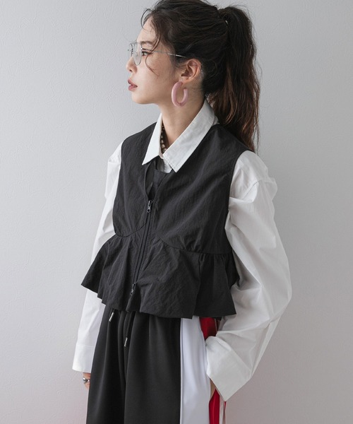 bohmal（ボマール）の「ビスチェデザインバルーンベストトップス（ベスト・レディース・ブラック/ブラウン・FREE）」の12枚目の写真