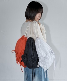 UNE MANSION（ユヌマンション）の「ダブルポケットリボンドットスナップバックパック（バックパック/リュック）」
