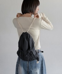 UNE MANSION（ユヌマンション）の「ダブルポケットリボンドットスナップバックパック（バックパック/リュック）」