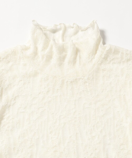 Ray BEAMS（レイビームス）の「レース ジャガード ハイネック トップス（Tシャツ/カットソー・レディース・オフホワイト/ブラック・ONE SIZE）」の19枚目の写真