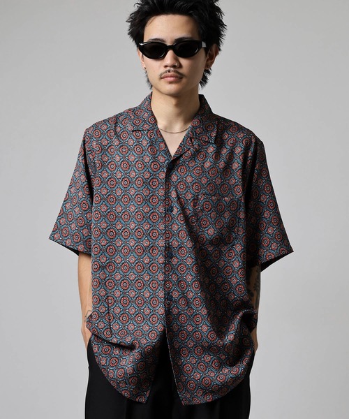 BANKS(バンクス)の「BANKS JOURNAL ALL OVER BATIC SS SHIRT オールオーバーバティック半袖シャツ(シャツ/ブラウス・メンズ・ネイビー/ブラック・L/XL/M)」の8枚目の写真