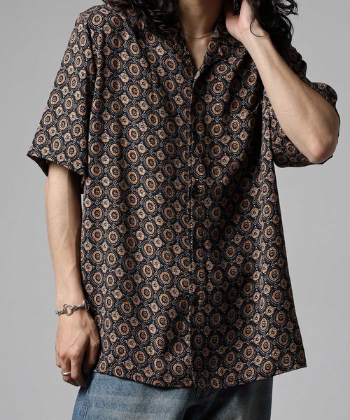 BANKS(バンクス)の「BANKS JOURNAL ALL OVER BATIC SS SHIRT オールオーバーバティック半袖シャツ(シャツ/ブラウス・メンズ・ネイビー/ブラック・L/XL/M)」の6枚目の写真