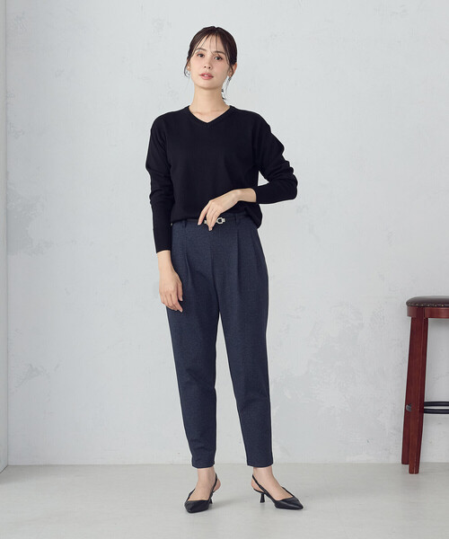 COMME CA ISM（コムサイズム）の「【マシンウォッシャブル】ベーシックＶネックニット（ニット/セーター・レディース・ブラック/ホワイト/グリーン/チャコール・MEDIUM/LARGE）」の10枚目の写真