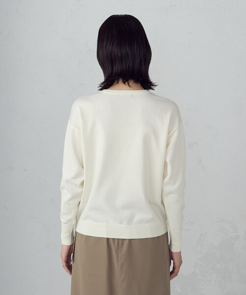 COMME CA ISM（コムサイズム）の「【マシンウォッシャブル】ベーシックＶネックニット（ニット/セーター・レディース・ブラック/ホワイト/グリーン/チャコール・MEDIUM/LARGE）」の12枚目の写真