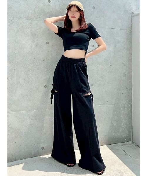 RESEXXY(リゼクシー)の「UネックTシャツ(Tシャツ/カットソー・レディース・ホワイト/ブラック/レッド・FREE)」の18枚目の写真