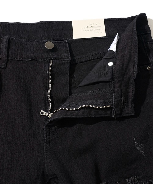 mnml ブラック スキニーデニム 23ML-SP222D mnml/ミニマル】PAISLEY STRETCH DENIM 23ML-SP222D（デニムパンツ