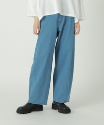 zucca ズッカ 25ssレーザーブリーチデニムパンツ　インディゴ染め　変形 ZUCCa（ズッカ）の「レーザーブリーチデニム / S（その他パンツ）」 - WEAR