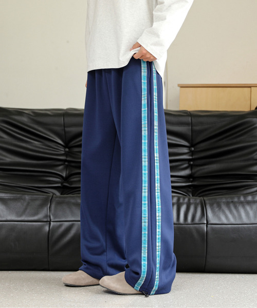 neos(ネオス)の「【neos】ルーズシルエット チェック柄 ライン ワイド スウェット パンツ(スウェットパンツ・メンズ・ブラック/ホワイト/ネイビー・MEDIUM/LARGE/X-LARGE)」の18枚目の写真