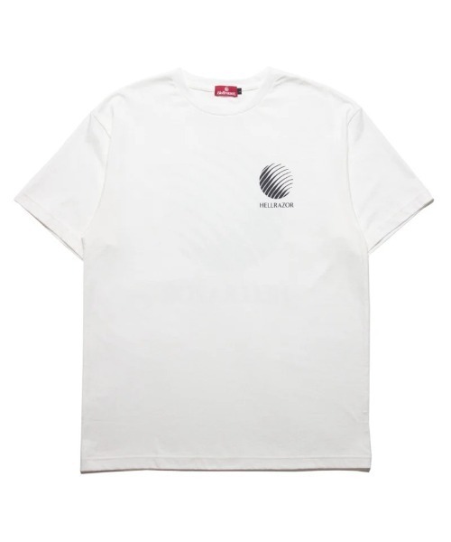 Hellrazor(ヘルレイザー)の「Hellrazor CORE LOGO T-SHIRT(ヘルレイザー コア ロゴ Tシャツ)(シャツ/ブラウス・メンズ・ホワイト/グレー系・MEDIUM/LARGE/X-LARGE/XX-LARGE)」の4枚目の写真