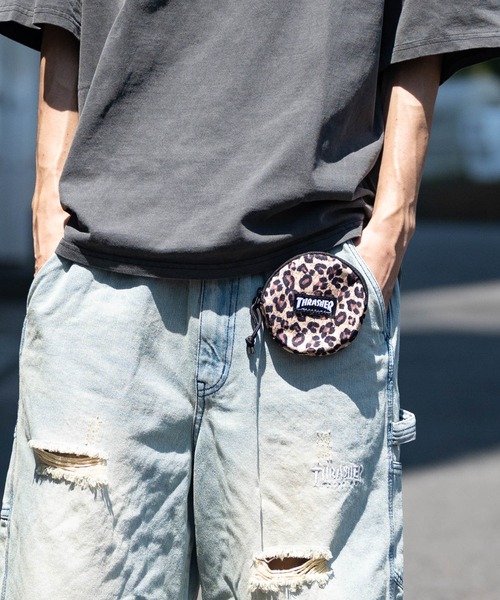 THRASHER（スラッシャー）の「【10】〔THRASHER/スラッシャー〕カラビナ付き サークル マルチミニポーチ（ポーチ・メンズ・ブラック系2/ブラック系1/レオパード・FREE）」の14枚目の写真