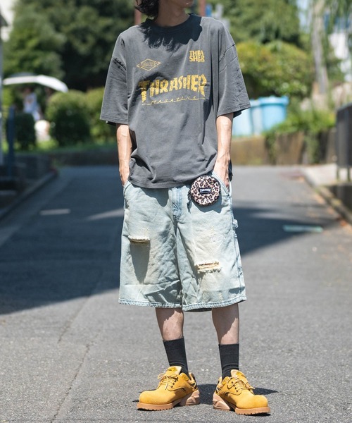 THRASHER（スラッシャー）の「【10】〔THRASHER/スラッシャー〕カラビナ付き サークル マルチミニポーチ（ポーチ・メンズ・ブラック系2/ブラック系1/レオパード・FREE）」の17枚目の写真