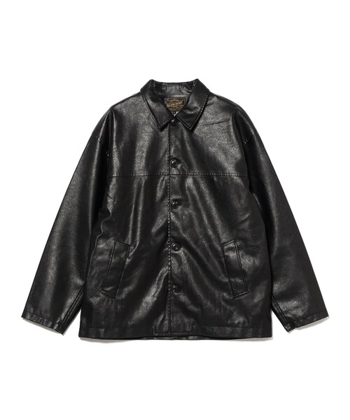 フェイクレザー カーコート/Faux Leather Car Coat【ユニセックス