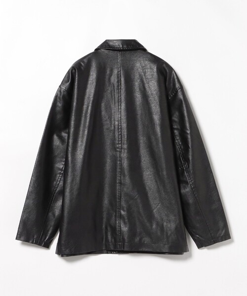 フェイクレザー カーコート/Faux Leather Car Coat【ユニセックス