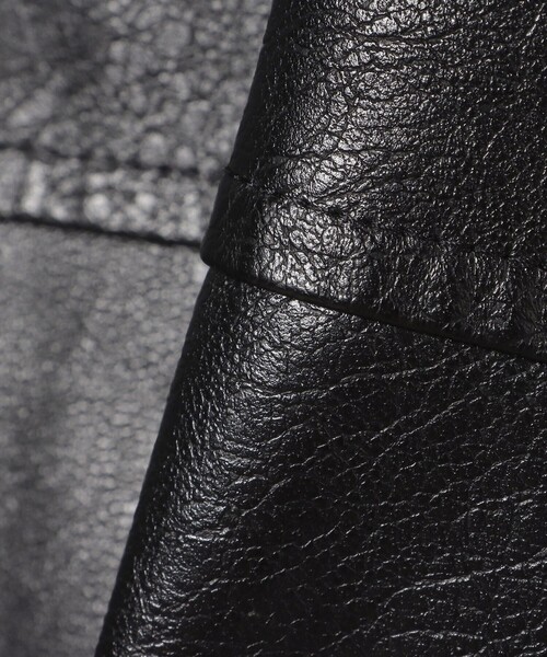 BEAMS HEART（ビームスハート）の「フェイクレザー カーコート/Faux Leather Car Coat【ユニセックス・リラックスフィット】（ブルゾン・メンズ・ブラック/ブラウン・SMALL/MEDIUM/LARGE）」の21枚目の写真