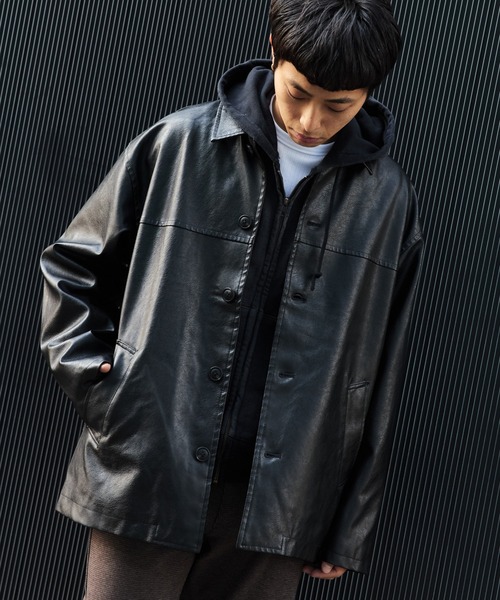 完売品❗️FUCT 牛革 レザーカーコート 黒M FUCT - 完売品❗️FUCT 牛革 レザーカーコート 黒Mの通販 by