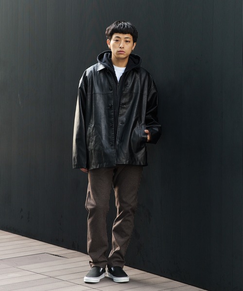 sora様STADIUM レザーカーコート牛革　サイズL OVY好きな方 LUA×Y'2 LEATHER（ルア×ワイツーレザー） 】 別注ホースハイドカー