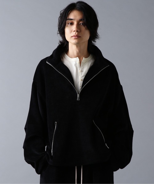 DankeSchon/ダンケシェーン/W-FACE VELOUR HALF ZIP STAND