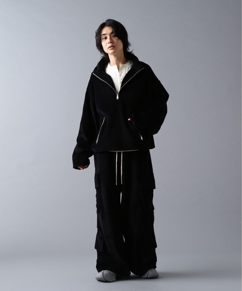 DankeSchon/ダンケシェーン/W-FACE VELOUR HALF ZIP STAND（スウェット