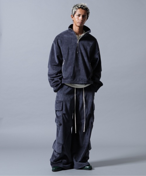 DANKE SCHON（ダンケシェーン）の「DankeSchon/ダンケシェーン/W-FACE VELOUR HALF ZIP STAND（スウェット・メンズ・ブラック/チャコールグレー・S/M/L）」の19枚目の写真