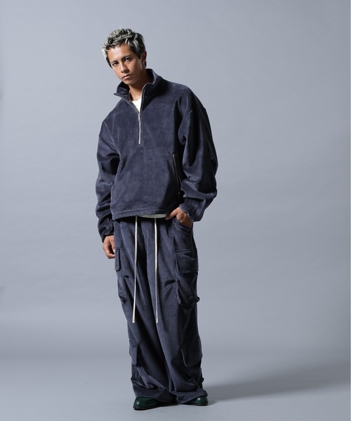 DANKE SCHON（ダンケシェーン）の「DankeSchon/ダンケシェーン/W-FACE VELOUR HALF ZIP STAND（スウェット・メンズ・ブラック/チャコールグレー・S/M/L）」の20枚目の写真