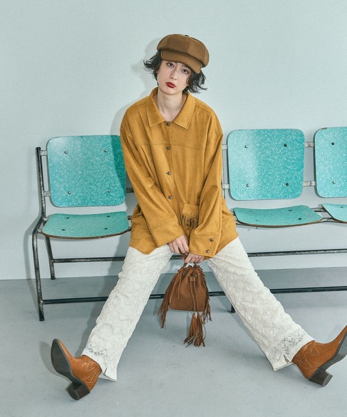 niko and...（ニコアンド）の「スウェードウエスタンシャツジャケット（その他アウター・レディース・キャメル/ブラック・FREE）」の22枚目の写真