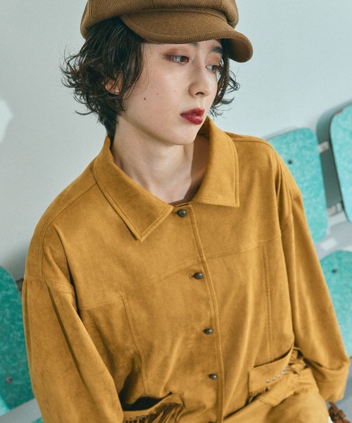 niko and...（ニコアンド）の「スウェードウエスタンシャツジャケット（その他アウター・レディース・キャメル/ブラック・FREE）」の20枚目の写真