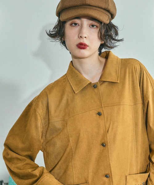 niko and...（ニコアンド）の「スウェードウエスタンシャツジャケット（その他アウター・レディース・キャメル/ブラック・FREE）」の19枚目の写真