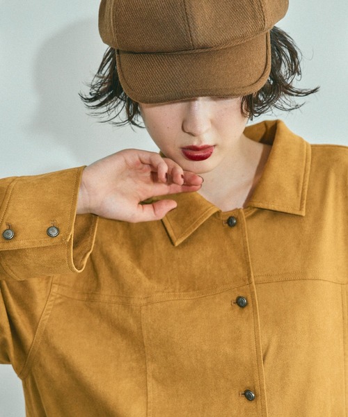 niko and...（ニコアンド）の「スウェードウエスタンシャツジャケット（その他アウター・レディース・キャメル/ブラック・FREE）」の18枚目の写真