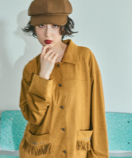niko and...（ニコアンド）の「スウェードウエスタンシャツジャケット（その他アウター・レディース・キャメル/ブラック・FREE）」の15枚目の写真